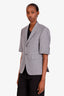 Thom Browne Grey Wool Short Sleeve Blazer Size 0