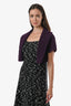 Alaïa Purple Wool Blend Short Sleeve Bolero Size 36