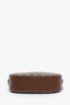 Gucci Brown Leather and Canvas GG Supreme Oval Chain Crossbody Bag