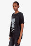 Anine Bing Washed Black Cotton 'Kent Spirit' T-Shirt Size M