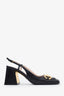 Gucci Black Leather Horsebit Square Toe Pumps Size 36.5