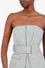 Brandon Maxwell Tan Belted Bee Strapless Top Size 4