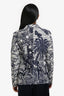 Christian Dior White/Navy Cotton La Temperance Printed Blazer Size 12