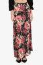 The Great Pink/Black Floral Silk Maxi Skirt Size 1