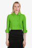 Miu Miu 2024 FW Runway Neon Green Wool Cropped Jacket Size 36