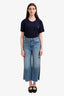 Veronica Beard Taylor Cropped High Rise Wide Leg Jeans Size 27