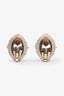 Pre-loved Chanel™ 2013 Gold Tone/Black Oval CC Clip On Earrings