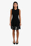 Alexander McQueen Black/White Bondage Midi Dress Size XS