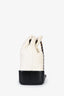 Pre-loved Chanel™ 2018 19 Black/White Aged Leather Small Gabrielle Backpack