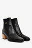 Pre-Loved Chanel™ 2019 Black Calfskin Leather Cork CC Logo Ankle Boots Size 40.5