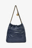 Pre-loved Chanel™ 2022+ Bleu Marine Calfskin Small 22 Shoulder Bag with Pouch