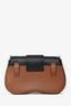 Prada 2019 Black/Brown Leather Small City Calf Sidonie Chain Shoulder Belt Bag
