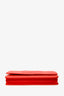 Pre-loved Chanel™ 2012-13 Red Caviar Leather CC Timeless Wallet On Chain SHW
