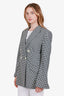 Dorothee Schumacher Black/White Gingham Double-Breasted Blazer Size 4