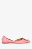 Roger Vivier Pink Patent Leather Buckle Flats Size 36.5