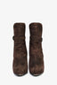 Prada Brown Suede Ankle Boot Size 39