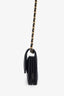 Pre-loved Chanel™ 2020 Black Lambskin Romance Ruffle Chain Card Wallet