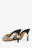 Pre-loved Chanel™ Black/White Tweed Leather Slip-On Mules Size 37