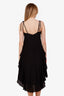Ulla Johnson Black Silk Ruffled Midi Dress Size 4