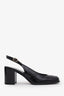 Celine Black Patent Leather Triomphe Slingbacks Size 36