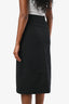 Khaite Black Denim Pencil Skirt with Slit Size 26