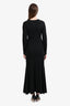 Smythe Black Jersey Keyhole Long Sleeve Long Dress Size M