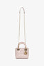 Christian Dior 2017 Pink Iridescent Leather Mini Lady Dior