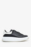 Alexander McQueen Black Leather Oversized Sneakers Size 44 Men's