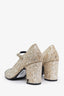 Escarpins Mary Jane Chanel™ d’occasion à paillettes dorées et noires, taille 36,5