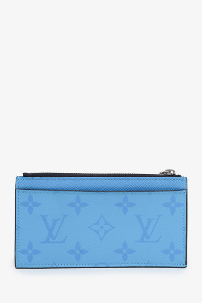 Louis Vuitton カードホルダー ブルー Louis Vuitton Blue Taigarama Coin Card Holder – Mine & Yours