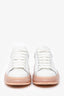 Alexander McQueen White/Light Pink Platform Sneakers Size 36.5