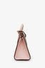 Strathberry Pink Leather Nano Top Handle with Strap