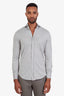 Brunello Cucinelli Grey Cotton Button Down Shirt Size 46 Mens