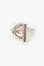 Hermès Sterling Silver Medium Bague Echappée Ring Size 52