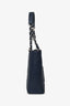Pre-loved Chanel™ 2009 10 Navy Caviar Petite Shopping Tote SHW