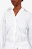 Alexander Wang White Cotton Long Sleeve Asymmetrical Midi Dress Size 4