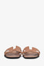 Hermès Peach Leather Oran Sandals Size 38.5