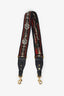 Christian Dior Black/Red Canvas Gunmetal Embellished Guitar Bag Strap