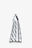 Valentino White/Black Leather VLTN Time Tote Bag