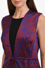 Dries Van Noten Purple/Burgundy Paisley Drawstring Vest Size 40