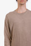 Brunello Cucinelli Beige Cashmere Knit Sweater Size 50 Mens
