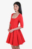 Greta Constantine Red Flared 'Elle' Mini Dress Size XS