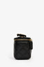 Pre-loved Chanel™ 2021 Black Leather CC Mini Vanity Crossbody Bag