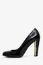 Pre-loved Chanel™ Black Patent Logo Block Heel Size 39