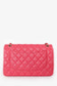Pre-loved Chanel™ 2019-20 Pink Quilted Caviar Leather Jumbo Double Flap GHW