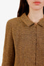 Pre-loved Chanel™ 98C Brown/Yellow Tweed Skirt Suit Set Size 42