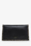 Valentino Black Leather Rockstud Clutch
