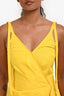 Off-White Yellow Cotton Sleeveless Flare Midi Dress Size 38