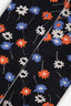 Miu Miu Black Silk Floral Faux Pearl Necklace