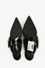 Roger Vivier Black Satin Crystal Buckle Heels Size 36